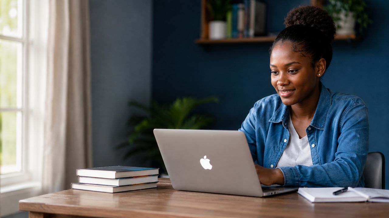 LBS Online platform showing course progress and live quiz